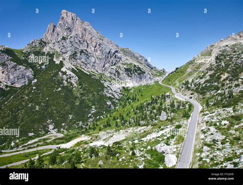 Sass Di Stria Und Valparola Pass Dolomiten Italien Stockfotografie