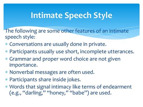 Oral Communication Intimate And Casual Speech Style 2