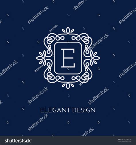 Download Simple And Elegant Monogram Design Template With Letter E ...