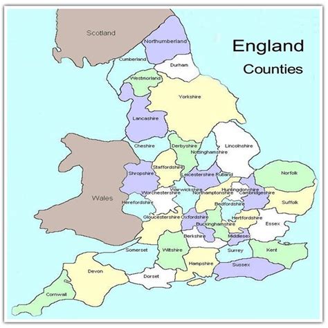 Maps Of England And Its Counties Tourist And Blank Maps