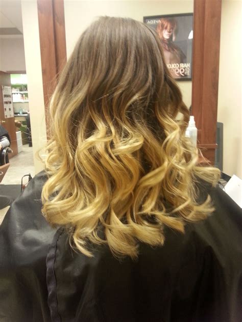 Most popular ombre hair colors find the most popular ombre hairstyles here, follow the latest ombre hair color trends this year! Brown into blonde ombre, curly long hair. Aveda color ...