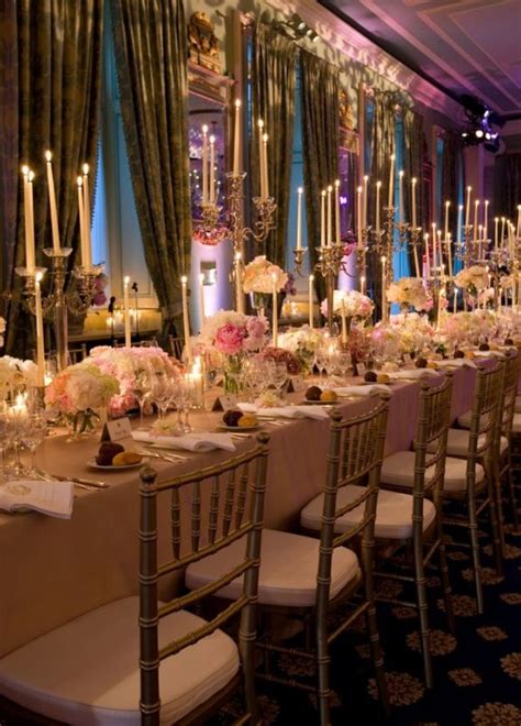 Long Banquet Table Decorations Wedding Reception Table