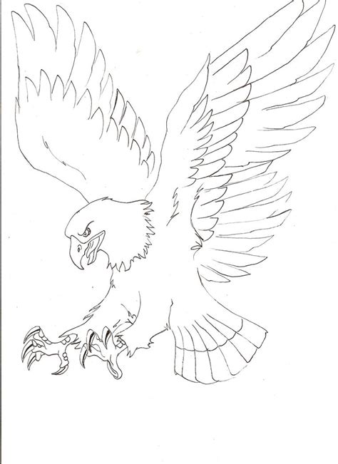 Eagle Line Art By Chaos Br On Deviantart