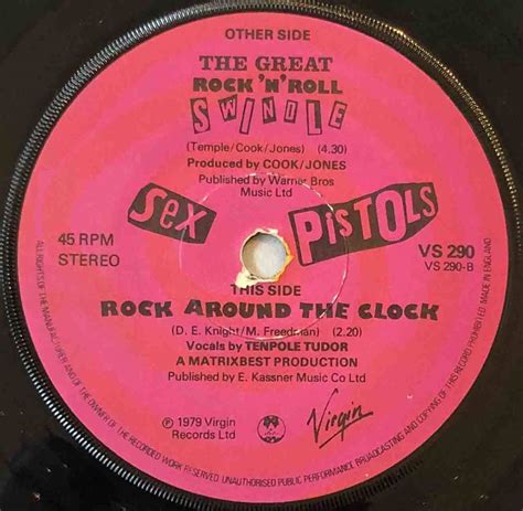 1979年 Uk盤 オリジナル Sex Pistols The Great Rock N Roll Swindle 7”ep Vs 290 Virgin Recordssex