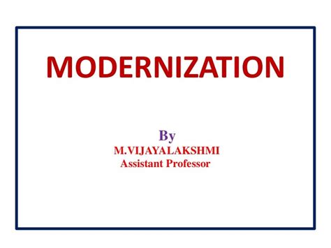 Modernization And Role Of Education In The Process Of Modernization