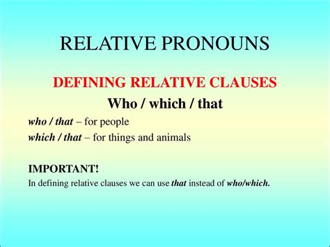 Relative clauses - online presentation