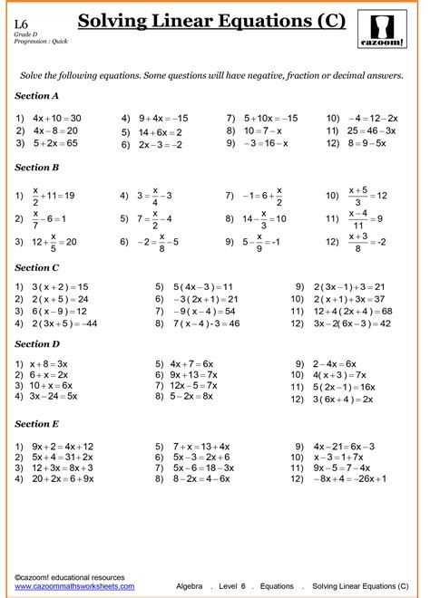 Year 9 Maths Worksheets | Printable Maths Worksheets