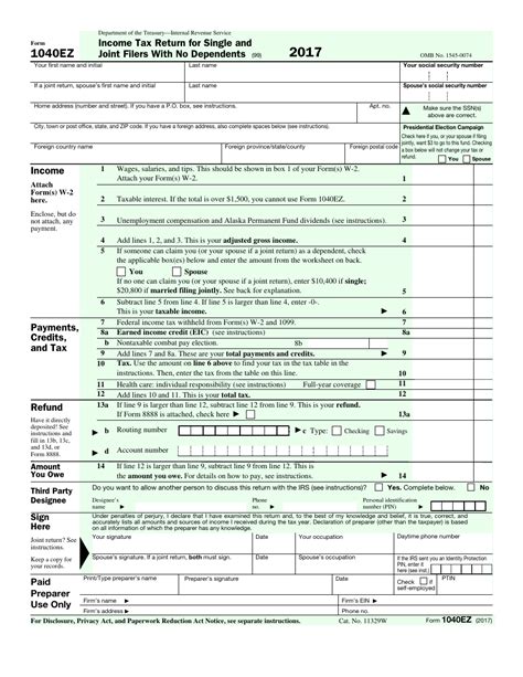Is Doing A Tax Return Easy Federal Tax Form 1040 Nr Ez Instructions