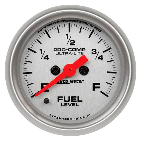 Auto Meter® 4310 Ultra Lite Series 2 116 Fuel Level Gauge