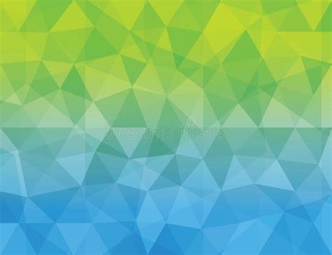 Abstract Blue And Green Color Polygonal Geometric Ba Stock Illustration