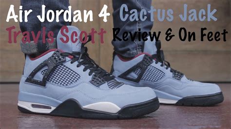 Air Jordan 4 Travis Scott Cactus Jack Review And On Feet Youtube