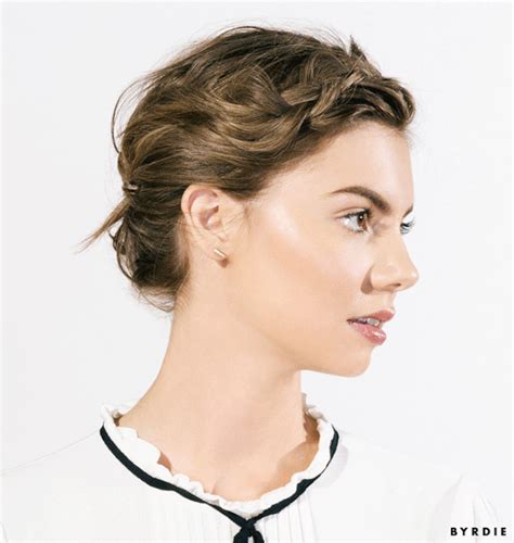 Tutorial The Coolest Braided Updo For Short Hair Braided Updo For