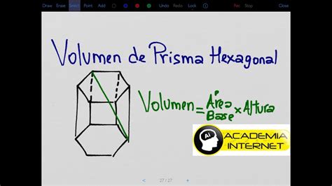 Volumen de un prisma hexagonal conociendo su altura y diagonal mayor