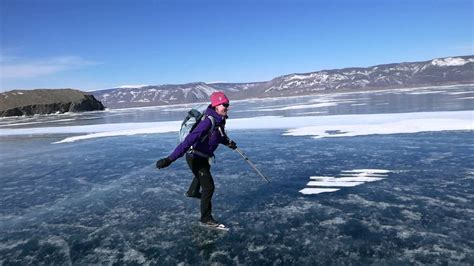 Ice Skating Lake Baikal On March 2016 Youtube