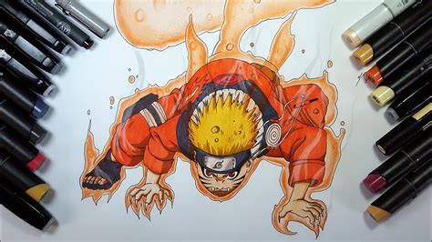 Naruto Kyuubi Mode Drawing