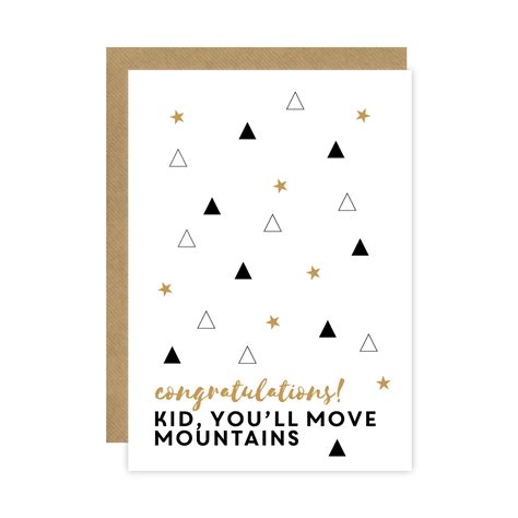 Congratulations Youll Move Mountains Card Mountain Card Cards