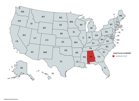 Alabama Estados Unidos Información Y Mapa