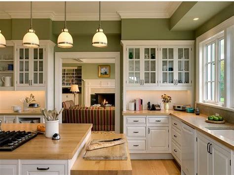 How to cover kitchen cabinets with contact paper. good colors for Kitchen Walls with oak cupboards | Green ...