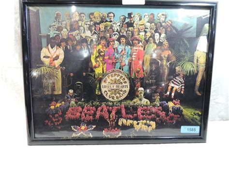 Gallery wrap canvas, framed fine art prints, framed canvas art BEATLES SGT. PEPPER RARE LITHOGRAPH FRAMED