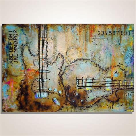 Guitar Painting Music Painting Musician T Modern Guitar Etsy