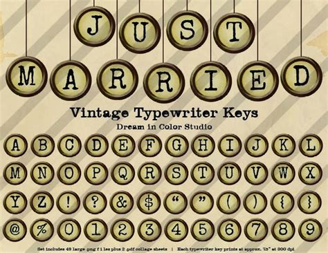 Vintage Typewriter Keys ~ Graphic Objects ~ Creative Market