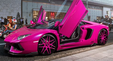 Pink Lamborghini Aventador Turns Heads In Tokyo Types Cars