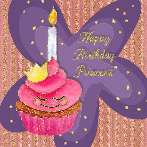 Cupcake To Say Happy Birthday Princess Free For Kids Ecards 123