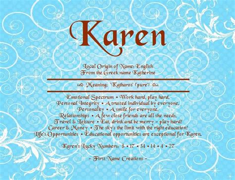 what s the definition of karen definition vgf