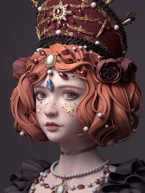 Artstation Girl Meng Xianyang In 2021 Game Concept Art Sculpting
