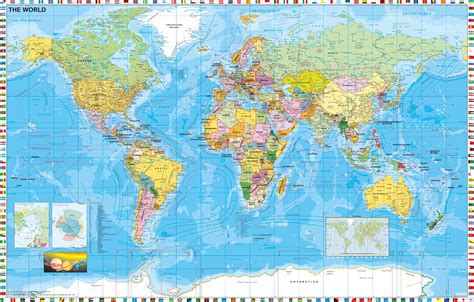 Map of united kingdom (regions of england) : XXL Wandkarte als Fototapete Weltkarte politisch mit ...
