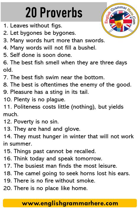 10 Examples Of Proverbs In English Zohal