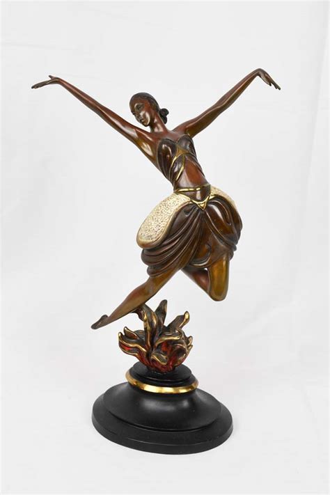 La Danseuse Patina On Bronze Erte Sculpture Tangible Investments