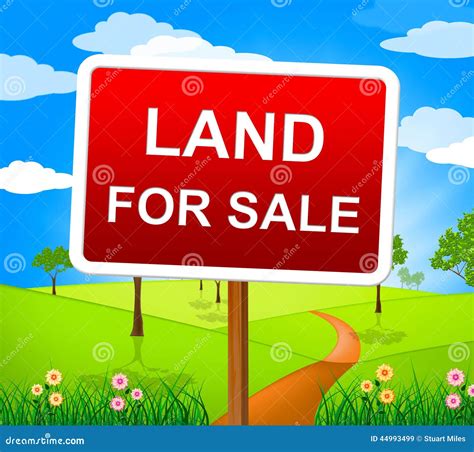 Land For Sale Means On Market And Purchase Stock Illustration