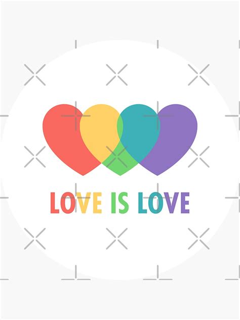 Love Is Love Sticker By Rachtman Redbubble