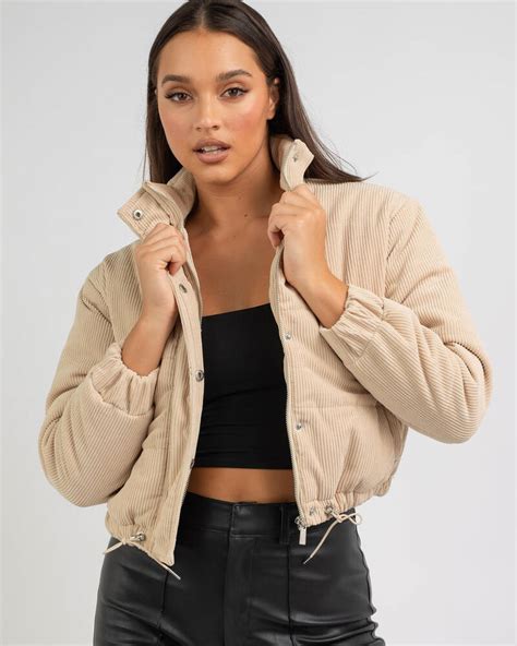 Ava And Ever Ava And Ever Pryce Puffer Jacket In Almond Fast Shipping