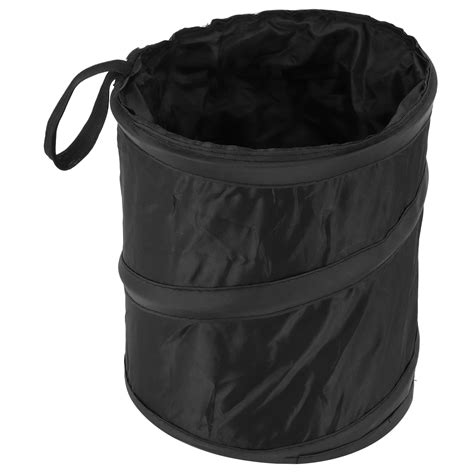 Universal Traveling Portable Car Trash Can Black Collapsible Pop Up