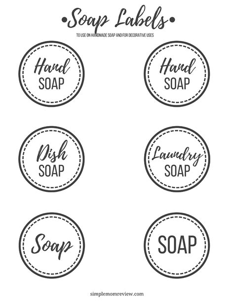 Free Printable Hand Soap Labels