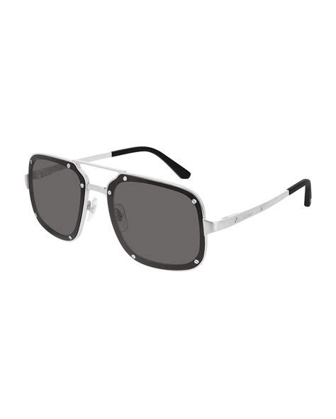 Persol Mens Square Lightweight Titanium Sunglasses Neiman Marcus