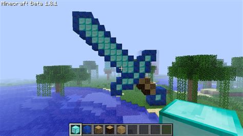 Diamond Sword Pixel Art Minecraft