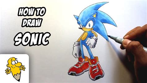 How To Draw Sonic The Hedgehog Drawing Tutorial Youtube