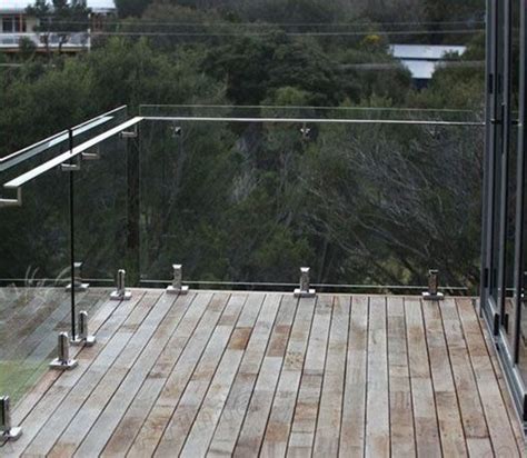 Deck Glass Railing With Clips Ssr18 Spindle Stairs And Railings 玻璃