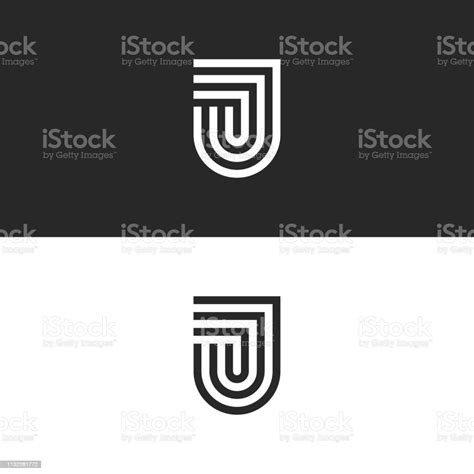 Ilustración De Monograma De Logotipo De Letra J En Forma De Escudo