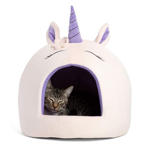 Best Friends By Sheri Novelty Meow Hut Unicorn Pet Cat Bed One Size