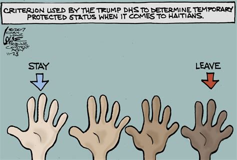 Political Cartoon Us Trump Dhs Haitians Protection Racism The Week