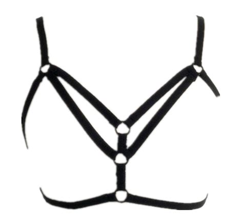 Underwear Photno Women Bandage Alluring Harness Elastic Cage Strappy Hollow Out Bra Bustier N9