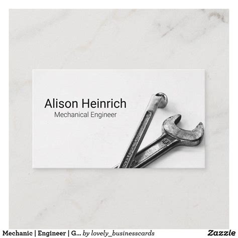 This is a dark business card design with gears and double sided design. Mechanic | Engineer | Garage Shop Business Card | Zazzle ...