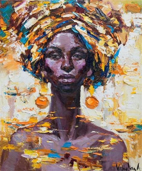 African Woman Portrait Original Oil Painting Artfinder Female