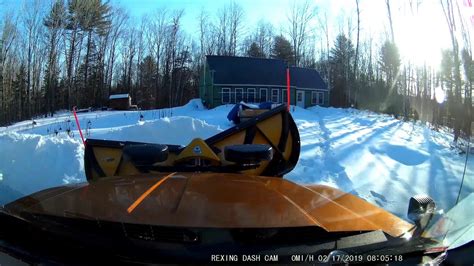 Snow Plowing 600 Long Driveway In New Gloucester Maine Part 1 Of 3