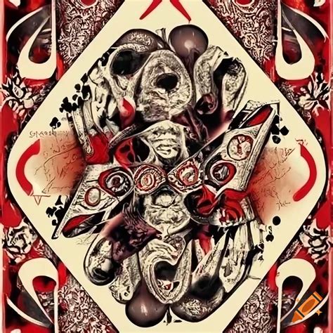 Surrealist Joker Playing Card With Unique Motifs And Textures On Craiyon