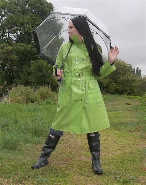 vinyl raincoat pvc raincoat rainwear girl rubber boots rain wear mack rainy days hunter